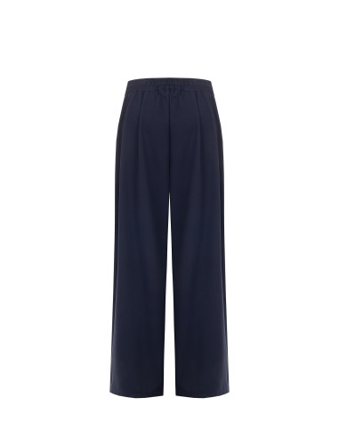 Rinascimento Palazzo Trousers in a Viscose Blend with a Drawstring Waist