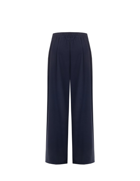 Pantaloni Palazzo In Misto Viscosa Con Coulisse In Vita Rinascimento