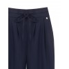 Pantalon palazzo en mélange de viscose avec cordon de serrage à la taille « Rinascimento »