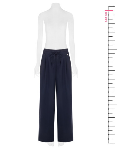 Pantaloni Palazzo In Misto Viscosa Con Coulisse In Vita Rinascimento
