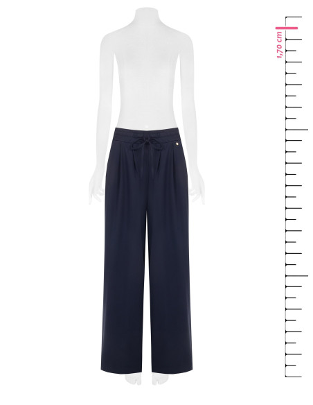 Rinascimento Palazzo Trousers in a Viscose Blend with a Drawstring Waist