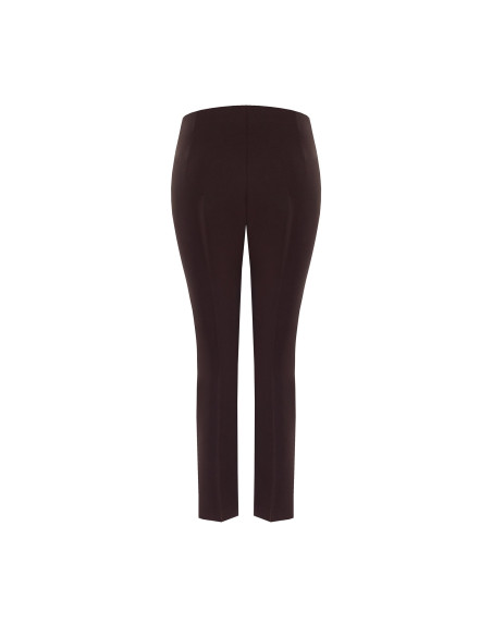 Rinascimento Technical Fabric Cigarette Trousers with Buttons at the Ankles