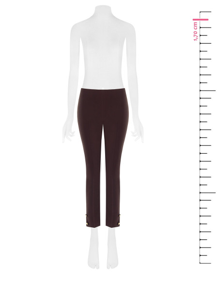 Pantalon cigarette en tissu technique avec boutons aux chevilles – Rinascimento