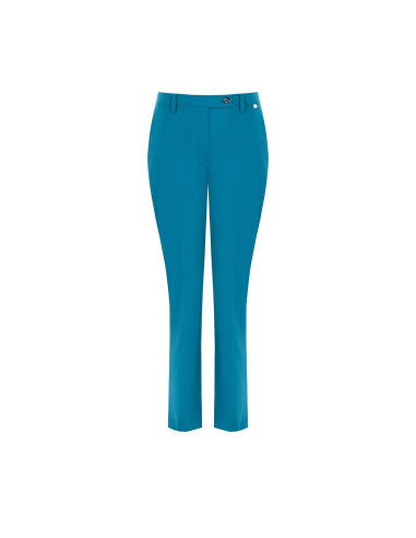 Pantalon cigarette court en polyviscose avec élastique à l'arrière – Rinascimento