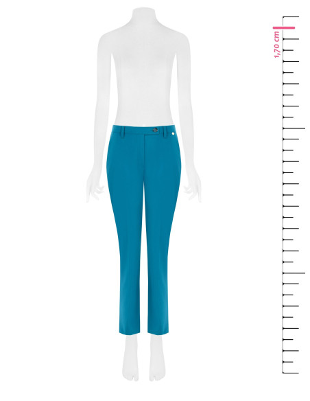 Cropped Cigarette Trousers in Polyviscose with Elasticated Back – Rinascimento