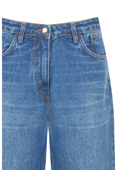 Straight-leg cropped jeans with a wide turn-up – Rinascimento