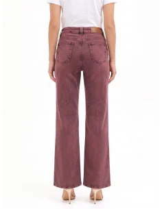 Jean à jambes larges, extensible, effet usé, modèle « Rinascimento » 2