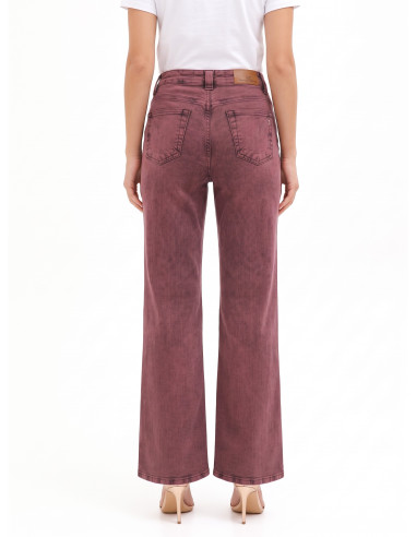 Wide-leg Stretch Jeans with a Distressed Look by Rinascimento
