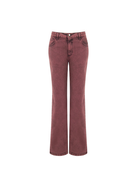 Jeans Wide Leg Elasticizzati Effetto Consumato Rinascimento