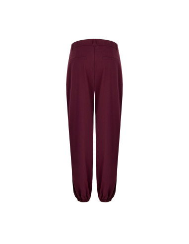 Wide-leg, balloon-style trousers in polyviscose with Rinascimento-style pleats