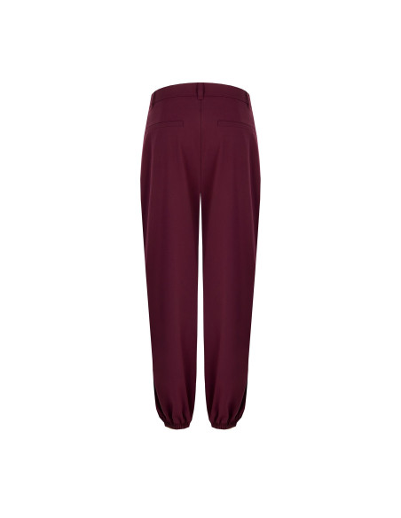Wide-leg, balloon-style trousers in polyviscose with Rinascimento-style pleats