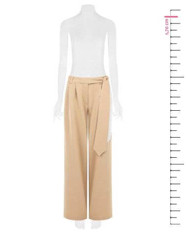 Polyviscose Palazzo Trousers with Integrated Sash by Rinascimento