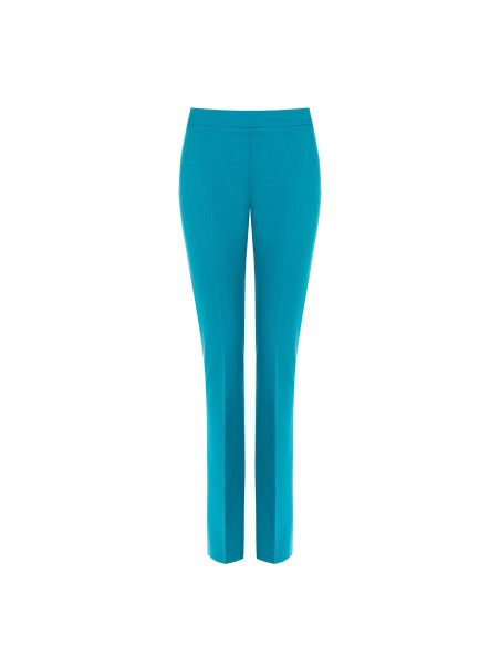 Pantalon évasé avec fentes, en point de Milan « Rinascimento »