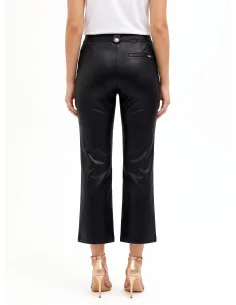 Pantalon court en néoprène léger satiné effet cuir avec poches « Rinascimento » 2