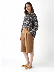 Wool-Blend Twill Bermuda Shorts with Pinces by Rinascimento