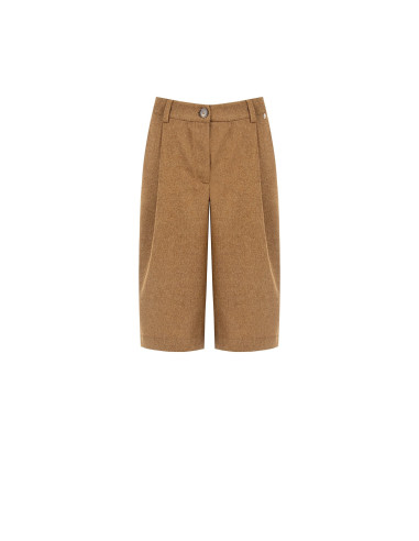 Bermuda In Twill Misto Lana Con Pinces Rinascimento