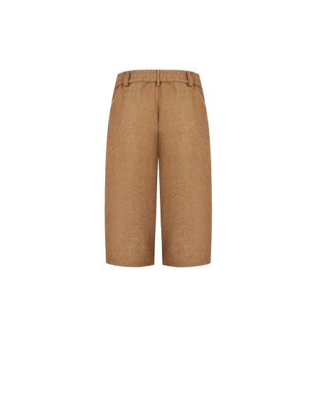 Bermuda en twill mélangé laine avec pinces « Rinascimento »