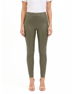 Pantalon legging en simili cuir avec élastique à la taille « Rinascimento »