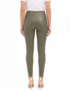 Pantalon legging en simili cuir avec élastique à la taille « Rinascimento » 2