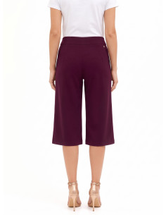 Pantaloni Cropped In In Tessuto Strutturato Elasticizzato Con Tasche E Zip Laterale Rinascimento 2