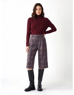 Bermuda Tartan Con Doppia Pince Rinascimento