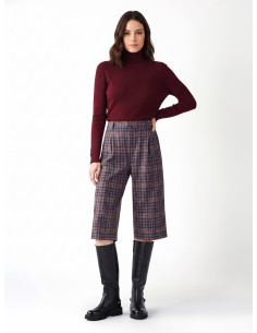 Rinascimento Tartan Bermuda Shorts with Double Darts