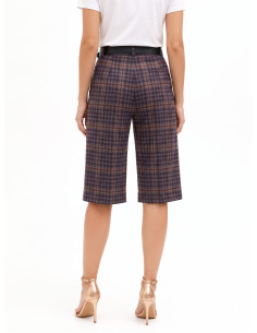 Rinascimento Tartan Bermuda Shorts with Double Darts 2