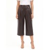 Pantaloni Cropped In Similpelle Con Doppia Pinces Rinascimento