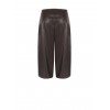 Pantaloni Cropped In Similpelle Con Doppia Pinces Rinascimento