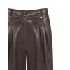 Pantaloni Cropped In Similpelle Con Doppia Pinces Rinascimento