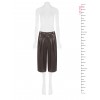 Pantaloni Cropped In Similpelle Con Doppia Pinces Rinascimento
