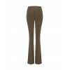 Rinascimento Fine-Ribbed Velvet Flared Trousers with Side Zip