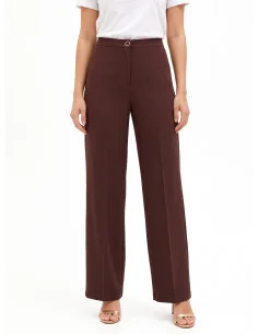 Pantaloni Palazzo In Tessuto Fluido Rinascimento