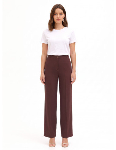 Pantaloni Palazzo In Tessuto Fluido Rinascimento