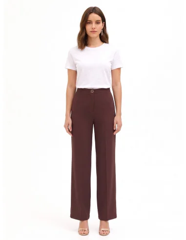 Pantaloni Palazzo In Tessuto Fluido Rinascimento