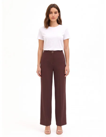 Pantaloni Palazzo In Tessuto Fluido Rinascimento