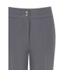 Wide-leg Polyviscose Trousers with Maxi Cuffs by Rinascimento