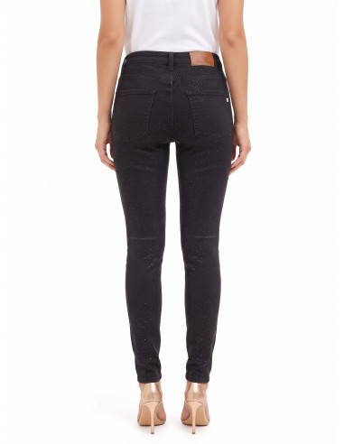 Jeans Skinny Elasticizzati Ricoperti Di Paillettes Sul Davanti Rinascimento
