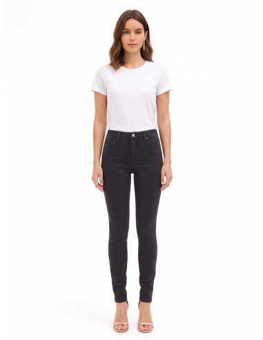 Rinascimento Stretch Skinny Jeans Covered in Sequins on the Front