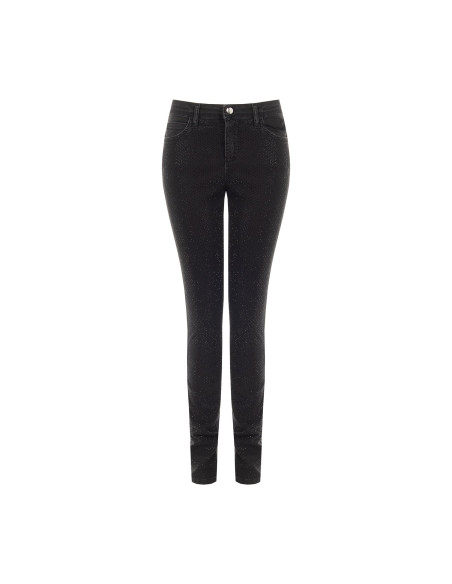 Rinascimento Stretch Skinny Jeans Covered in Sequins on the Front