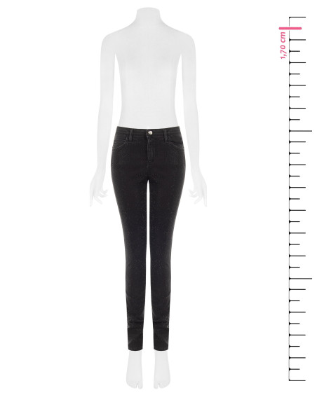 Jeans Skinny Elasticizzati Ricoperti Di Paillettes Sul Davanti Rinascimento