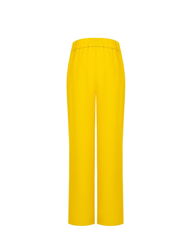 Pantalon palazzo en tissu Cadi, avec pinces et élastique à l'arrière, Rinascimento