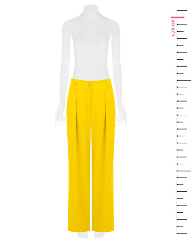 Cadi-fabric Palazzo Trousers with Pleats and an Elasticated Waist at the Back – Rinascimento