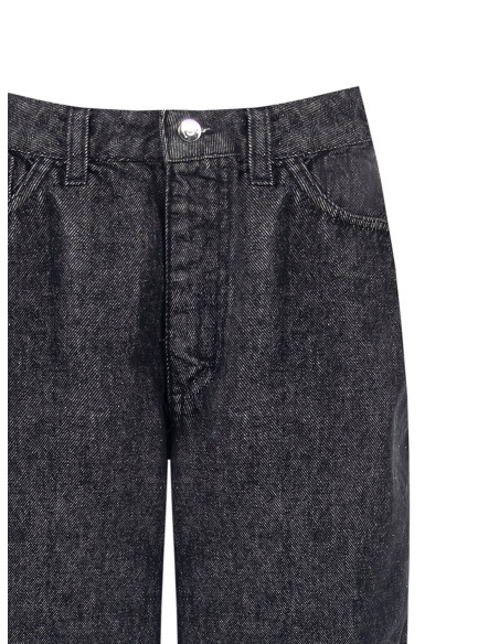 Jean à jambes larges avec étiquette logo sur la poche arrière « Rinascimento »