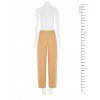 Pantalon palazzo en mélange de viscose effet velours avec fermeture éclair latérale « Rinascimento »
