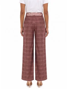 Pantaloni Palazzo Stile Patchwork Con Foulard In Vita Logato Rinascimento 2