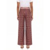 Pantaloni Palazzo Stile Patchwork Con Foulard In Vita Logato Rinascimento