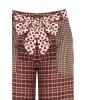 Pantalon palazzo style patchwork avec foulard à la taille orné du logo Rinascimento