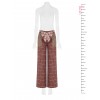 Pantalon palazzo style patchwork avec foulard à la taille orné du logo Rinascimento