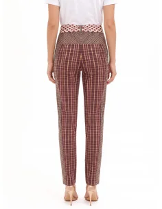 Pantaloni Dritti Stile Patchwork In Misto Viscosa Con Foulard Logato In Vita Rinascimento 2